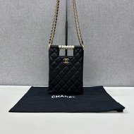 Chanel香奈兒珍珠手柄信封包 25P 芯片款