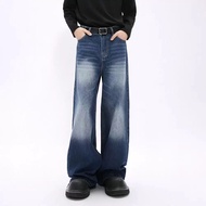 COD Seluar jeans lelaki men harem baggy casual slim fit straight cut jeans men denim slack seluar