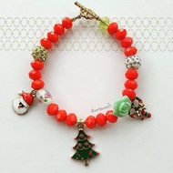 MERAH Christmas Bracelet Red Crystal Red Crystal Christmas Bracelet/