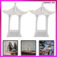 2 Pcs Miniature Gazebo Gardening Potted Decoration Pavilion Patio Outdoor Bonsai  zymais