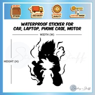 [D2] Dragon Ball Z Goku Power Up Sticker Reflective Super Saiyan Stiker Kereta Waterproof Car Motor 