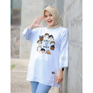 OVERSIZE ADULT T-SHIRTS ML XL XXL JUMBO LD 130 WOMEN'S LONG-SLEEVED T-SHIRTS 7/8 MODERN HIJAB STYLE 
