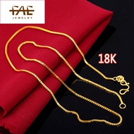 Philippines Ready Stock 100% Original 18K Saudi Pure Gold Pawnable Necklace Snake Bone Chain Ripples of Water Chain K Gold Necklace 18 K Necklace Male Style of Necklace