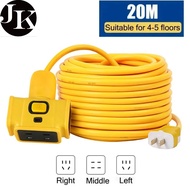 JK MALL Extension Wire Heavy Duty Extension Wire 20Meters 20M Long Extension Cord Socket Charger