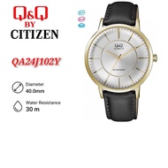 Q&Q Japan by Citizen Men's Leather Analogue Watch QA24 / QA24J102Y .
