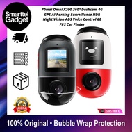 70mai Omni X200 360° Dashcam 4G GPS AI Parking Surveillance HDR Night Vision ADS Voice Control 60 FP