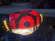 西藏供紅花三眼老天珠手鍊(手圍18cm)