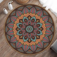 Home Decor Round Rug Nordic Mandala Style Color Rug Living Room Bedroom Rug Large Size Rug