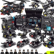 [ORIGINAL price] Lego SWAT Lego assembly toy SWAT Police Lego Robot and Lego Airplane 500 - 900 Part