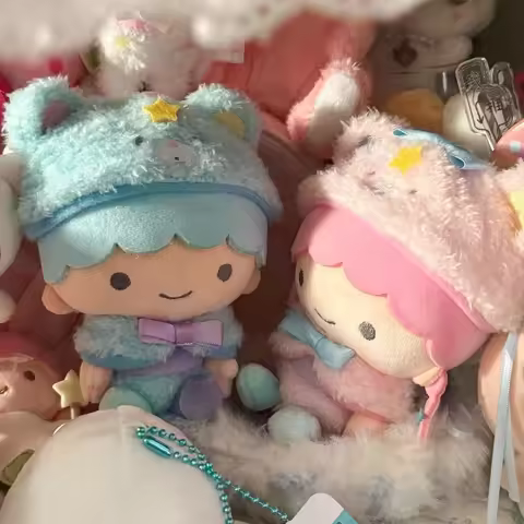 Little Twin Stars Kikilala Pendant Bear Hood Pendant Kawaii Keychain Decoration Decor Toys Cute Gift