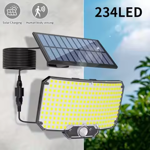 234-LED Solar Security Light Motion IR Sensors & IP65 Weatherproof Auto Dusk-to-Dawn for Garages Gar