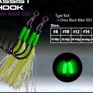 Assist Kassuka Assist Metal JigHOOK Black Chinu twin Assist HookHOOK Chinu Hook Assist Hook
