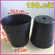 100 Chậu nhựa ươm cây C5 Vĩ Hiền miệng.đáy.cao 10.5x11x7.5 nhựa pe dẻo bền 77202