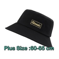 Bucket Hat Plus Size 59-63cm Cotton Oversize Big Head Man Fishing Hat Beach Foldable