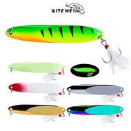 1PCS Fishing Spoons Lures 5g/7g/10g/14g/21g/25g/30g/40g Metal Sinking Sequin with Treble Hooks for H