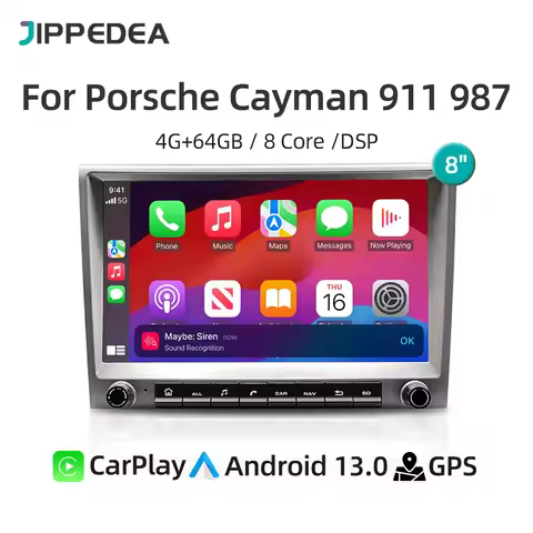 8" CarPlay Android 13.0 GPS Navigation Car Multimedia Player 4G WiFi Stereo DSP Autoradio For Porsch