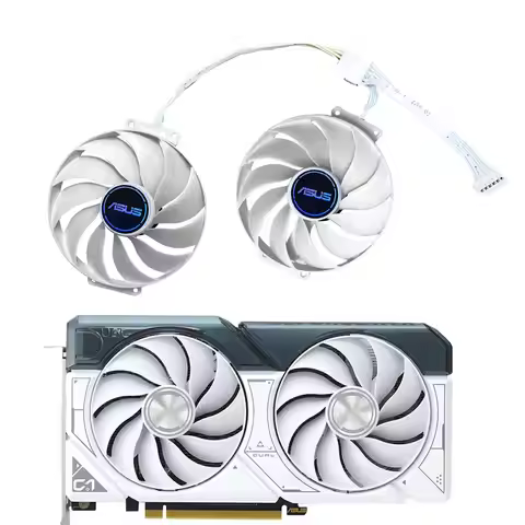 90MM 6Pin RTX4060 RTX4060Ti Video Card Fan For ASUS RTX 4060 Ti 4060 DUAL WHITE Replacement Graphics