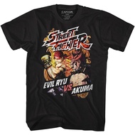 Street Fighter SF Video Game Franchise Evil Ryu vs Akuma T-Shirt Soft Thick Premium