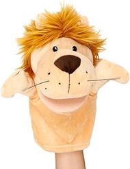 Lanxitown Lion Hand Puppets Puppets for Kids Farm Animals Finger Puppets Plush Soft Hand Puppets for Kids Hand Puppets with Movable Mouth (Lion)