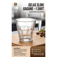 1 shot espresso handle shot glass