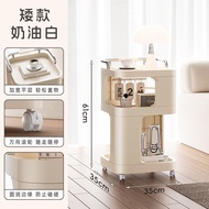 KOKORO Rak Troli Beroda Warna Krim & Kuning Estetik 时尚奶油色黄色移动收纳推车 Mobile Storage Trolley Rack Aesthe