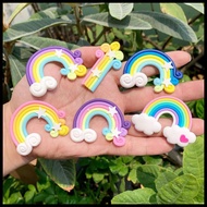 Rainbow Jumbo Charm / Rainbow Pastel Unicorn Slime Diy Craft