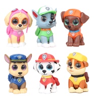 6pcs Paw Patrol Dolls Marshall Anime Figures Rubble Chase Rocky Zuma Skye Figurines Model Kids Toys Kit
