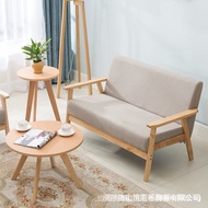 [kline]SHEEP Solid Wood Minimalist Sofa 3 Seater Wooden Sofa Living Room Fabric Single Seat Double Seat Sofa T14T B3UD