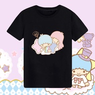 Littletwinstars Gemini Joint Cartoon Related Short Sleeve T-shirt Soft Girl Student Loose Couple Out