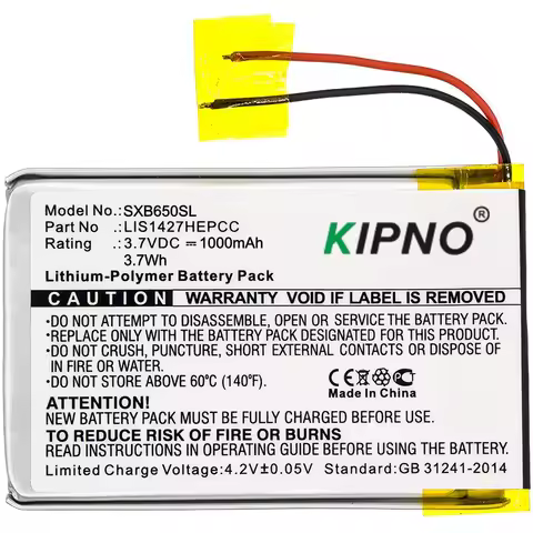 KIPNO 100mAh LIS1427HEPCC 423350 Battery For Sony Mdr-Xb650bt Mdr-Xb950b1 Mdr-Xb950bt MDR-DS6500 Nwz