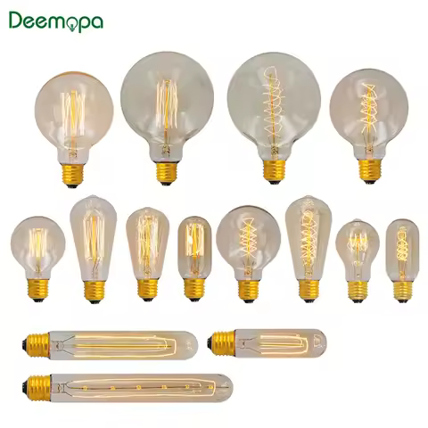2-8pcs Dimmable Edison Light Bulb E27 40W 220V Retro Vintage Edison Bulb Incandescent Ampoule Bulbs 