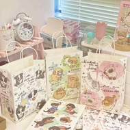 2pcs Set Cute Kraft Paper Bag Gift Bag Paperbag Kawaii Patter Christmas Birthday Gift Bag Giveaway