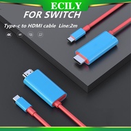 ECILY 4K HDMI-compatible Cable for Switch/Oled PC TV HD Projection Fast Charging Line for Switch Phone Tablet