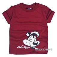 Kizzu T-Shirt Premium Cotton 30s Age 1-12 Years Old Sigung Maroon-ggkids