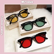 Korean Sunglasses Men's Hip Hop Fashion Glasses Colorful Glasses Unisex Cermin Mata Hitam 男士墨镜