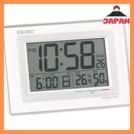 [Direct from Japan][Brand New]Seiko Clock Alarm Clock Radio Wave Digital Calendar Comfort Temperature Humidity Display White SQ686W SEIKO