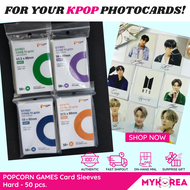 POPCORN GAMES Card Sleeves Hard 59x92, 57.5x89, 56x87, 63.5x88 50pcs - Photocard Sleeve For Your KPOP BTS ENHYPEN Photo Card | MYKOREA