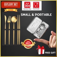 Portable Cutlery Set Travel Stainless Steel/Spoon/Fork/Chopstick/Cutlery Set Camping