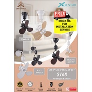 [FREE DELIVERY] BESTAR DUO 16" Designer Corner DC Ceiling fan with Remote Control