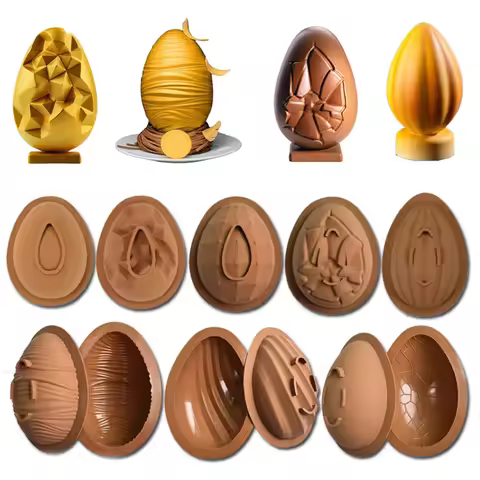 Large 3D Breakable Easter Egg Surprise Chocolate Molds Easter Eggs Chocolate Silicone Molds Egg Mold