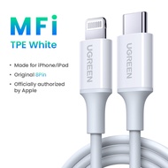UGREEN Mfi 20W USB PD To Lighing 14 13 12 Pro Max สายชาร์จเร็ว Type C Iphone สำหรับ Ipad L3zm5f-Cb