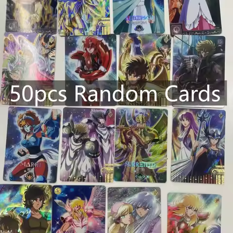 Original KaYou Saint Seiya 50pcs Random Cards Character Athena Seiya Shiryu Hyoga Shun ikki Saga Aio