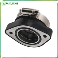 [Wishshopelxn] Motorcycle Carburetor Adapter 48mm Rubber Stainless Steel Clamp Air Intake Manifold f