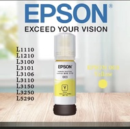 หมึกเติมแท้ EPSON เอปสัน 003 Set ใช้กับ 4 สี 4 ขวด ไม่มีกล่อง no box for L1110 L1210 L3100 L3101 L3106 L3110 L3150 L3250 L3116 L3156 L5190 L5196 L3210 L3216 L3256