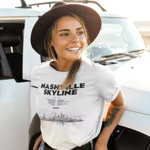 Nashville Skyline Dylan T shirt Bob Dylan album geïnspireerd Unisex Heavy Cotton Tee