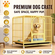 Sangkar Anjing Dog Cage Large Thickened Cage with Dog Toilet kennel Mobile Pet Cage Dog Crate 狗笼