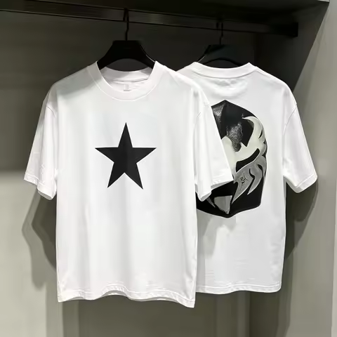 2026 Yzy Short Sleeve Chest Five-pointed Star Print T Shirt Men Women Kanye West Bully LS-07 YE LIVE
