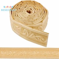 BENECREAT 1pc 1pc PVC Foam 3D Self-Adhesive Waterproof Wallpaper Border Lines Skirting Stickers Wall