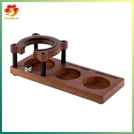 [hzsdakjjh.] Espresso Coffee Tamper 53MM 54MM 58MM, Walnut Wood Storage Rack & Portafilter Holder, B