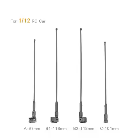 Black Simulated Antenna Aerial Decoration Signal Pole For 1/12 1/18 1/10 1/8 RC Car Crawler TRX4m MN